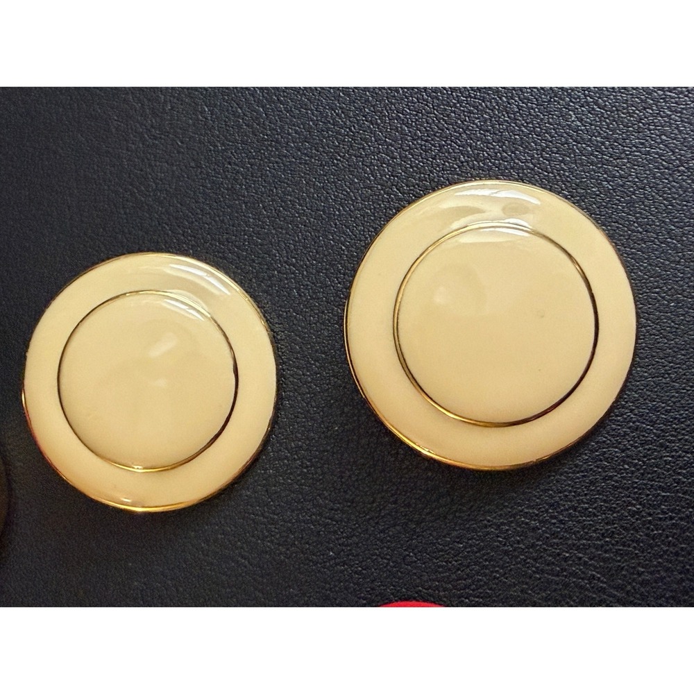 Vintage Glam Earrings Lot Red Cream Black Gold 80s 90s Napier Monet 4 Pair - Picture 5 of 14
